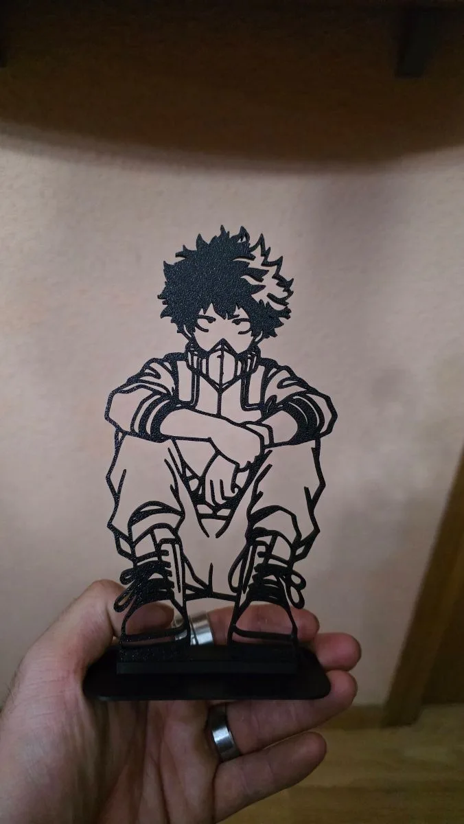 Silueta de Deku, de My Hero Academia.