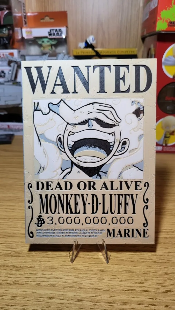 Cartel Luffy Gear Five a color