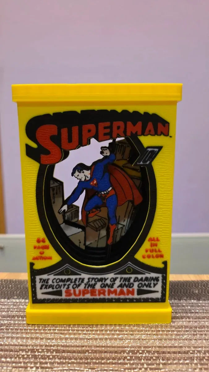 Diorama 3D Superman Comic