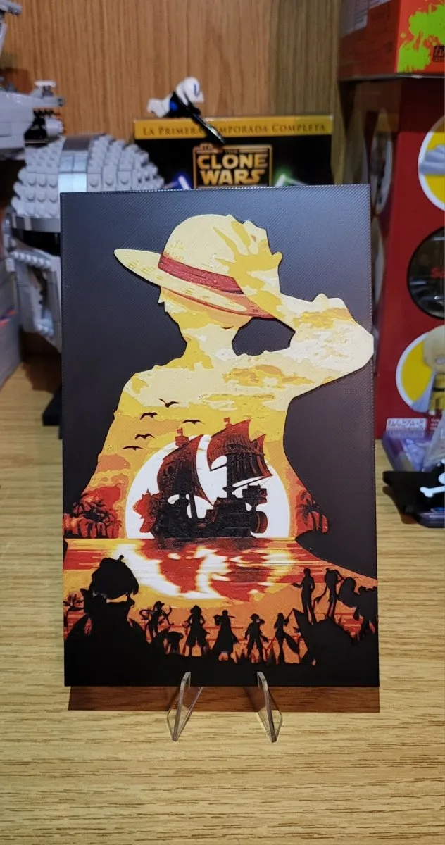 Lamina Luffy y tripulación One piece